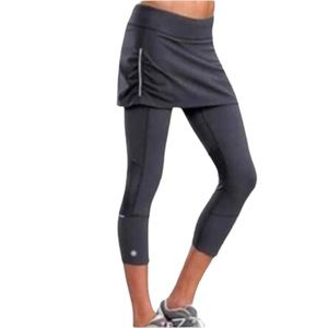 Athleta 2 in 1 Black Skirt Leggings